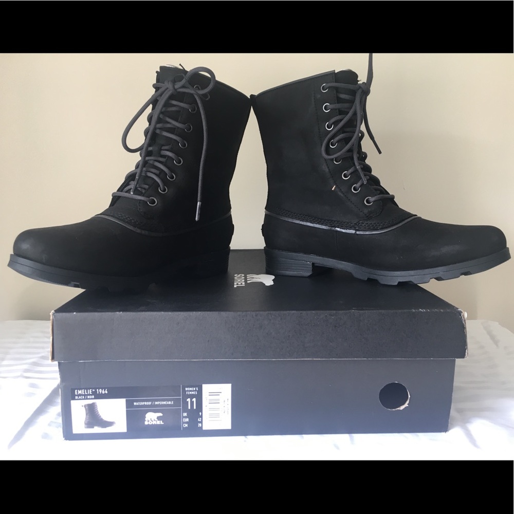Sorel Emelie Black Boots
